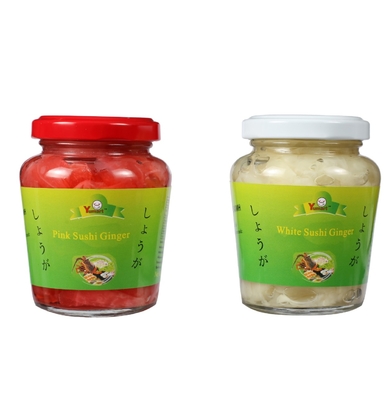 スライスされる新しい有機性漬物の寿司のショウガおよびストリップ160g/びん