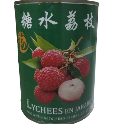 軽いシロップで壊れるLycheeの缶詰のフルーツの野菜のLitchiの全体/
