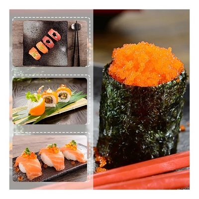 500gは日本の料理のためのカラフトシシャモの卵のMasagoのオレンジに味をつけた